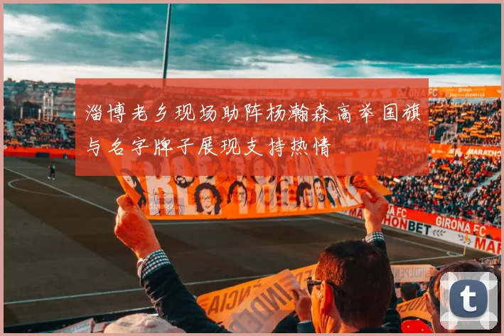 淄博老乡现场助阵杨瀚森高举国旗与名字牌子展现支持热情